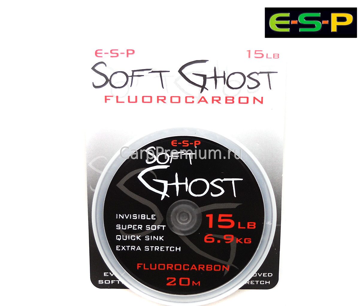 Флюрокарбоновый материал моно ESP (ЕСП) - Soft Ghost Fluorocarbon 6.9 кг / 15 lb, 20 м