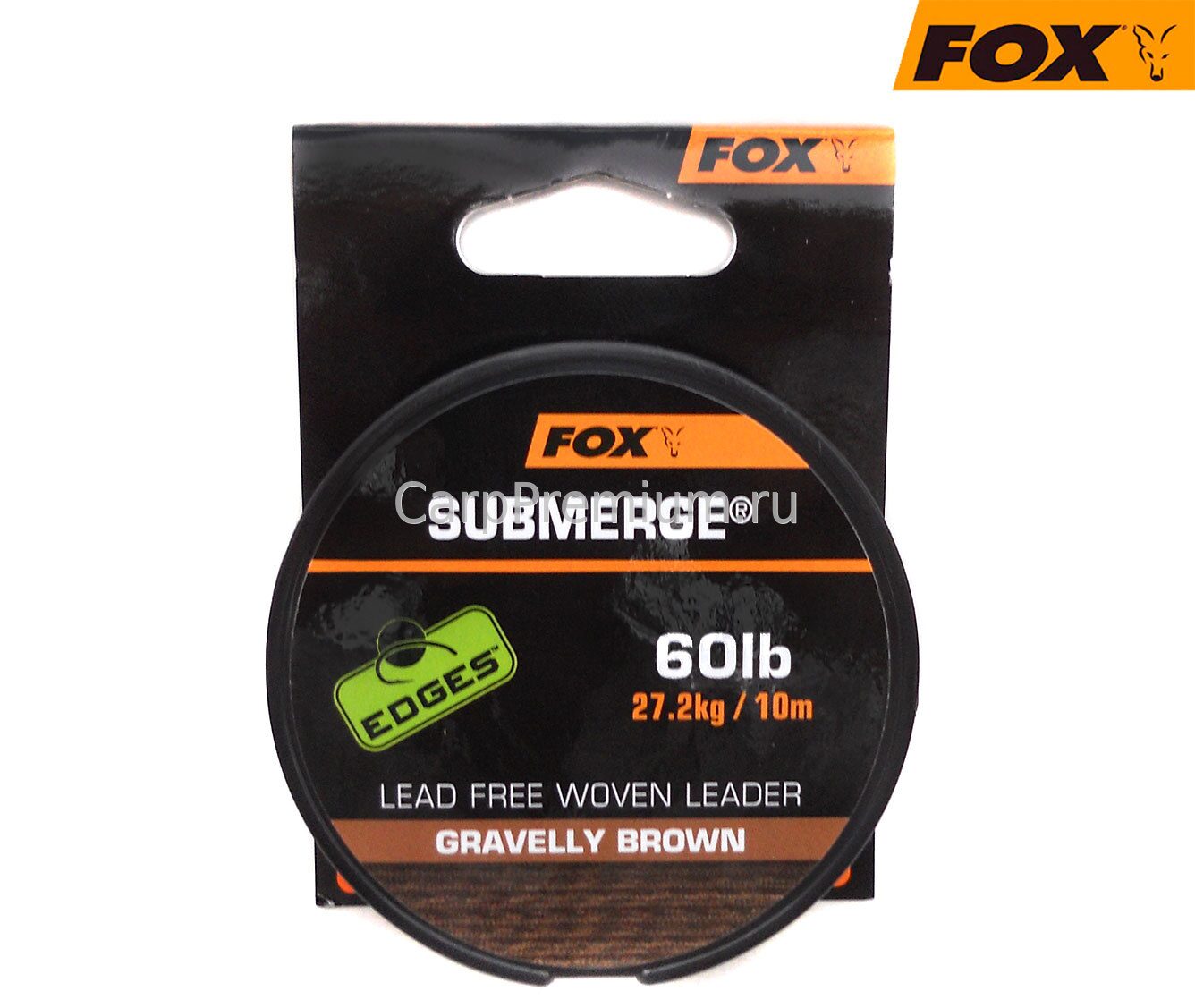 Лидкор Без сердечника утяжеленный Коричневый Fox (Фокс) - EDGES Submerge Leadcore Brown 27.2 кг / 60 lb, 10 м