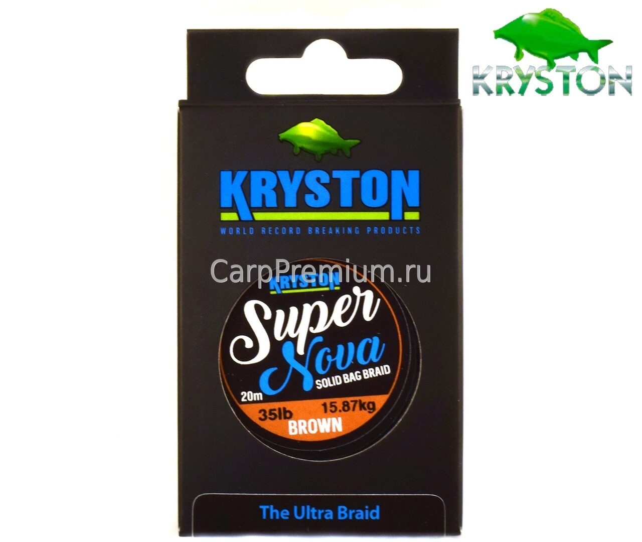 Поводковый материал Без оболочки Светло-коричневый Kryston (Кристон) - Super Nova Solid Bag Supple Braid Gravel Brown 15.8 кг / 35 lb, 20 м