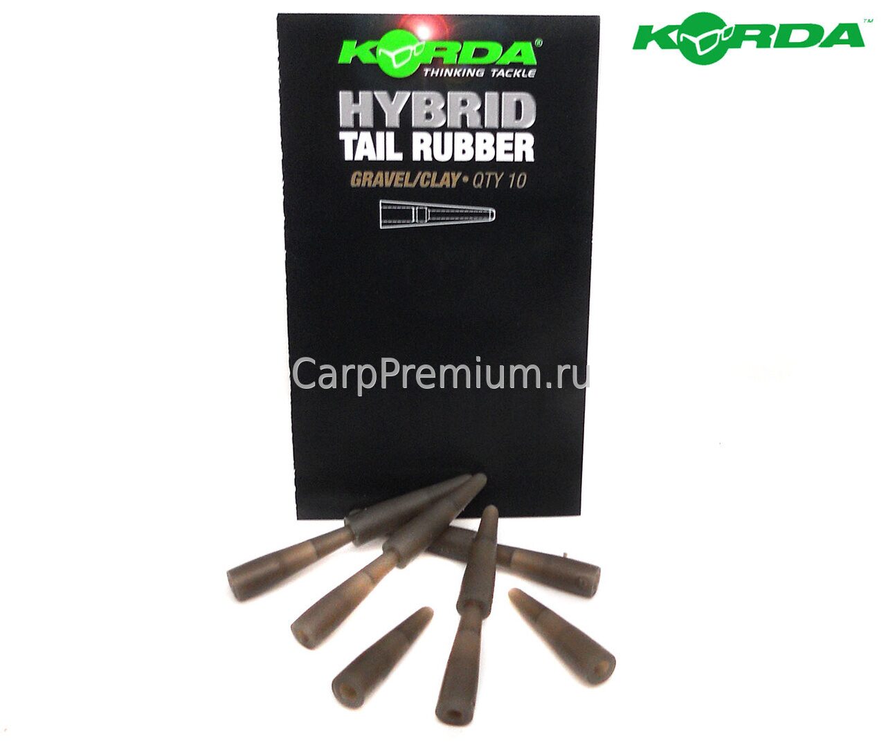 Конуса для безопасных клипс Коричневые Korda (Корда) - Hybrid Tail Rubber Gravel /Clay, 10 шт