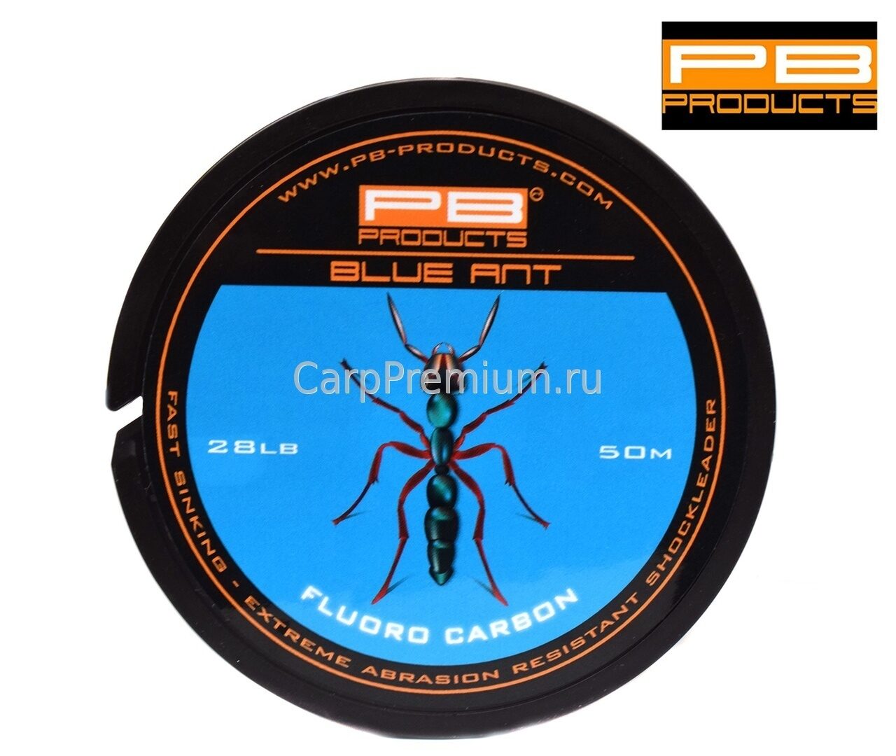 Шок-лидер флюорокарбоновый PB Products - Blue Ant 12.7 кг / 28 lb, 50 м