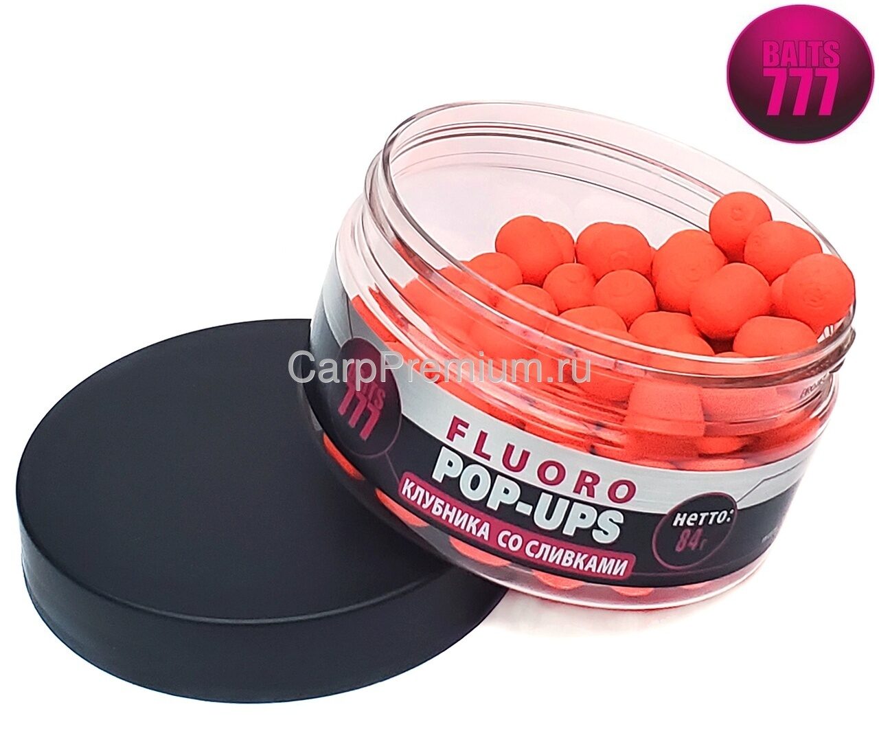 Бойлы дамбелсы плавающие 12 х 14 мм Клубника со сливками 777 Baits (Лихоносовы) - Likhonosov Dumbbells Strawberry Cream Fluoro Pop-Up