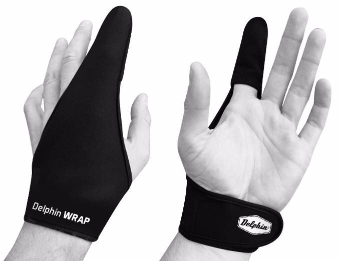 Напальчник (перчатка) для заброса Черная Delphin (Дельфин) - Wrap (Glove) Сasting Black