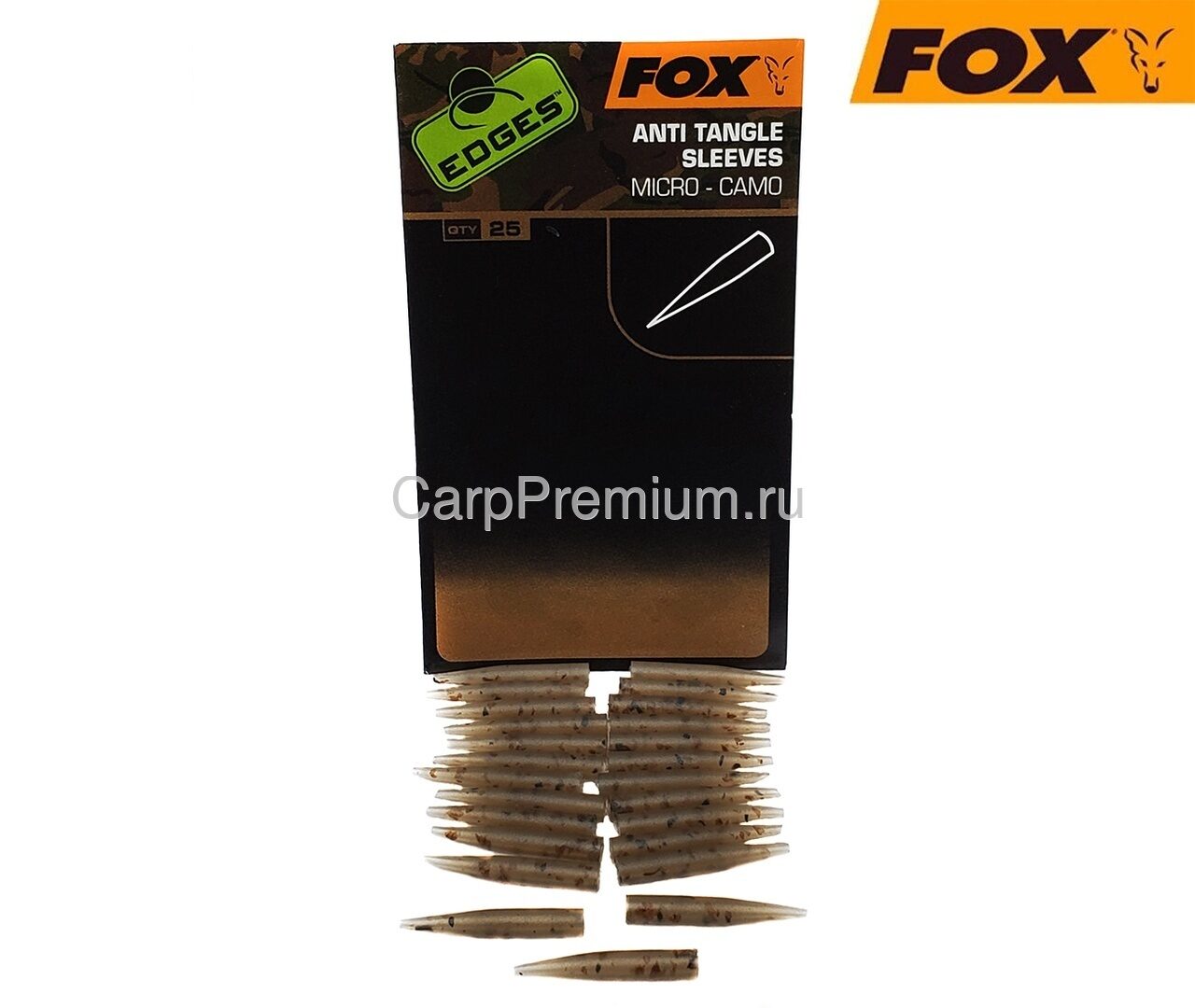 Отводчики для поводка Малые Камуфляжные Fox (Фокс) - Edges Camo Micro Anti Tangle Sleeves, 25 шт