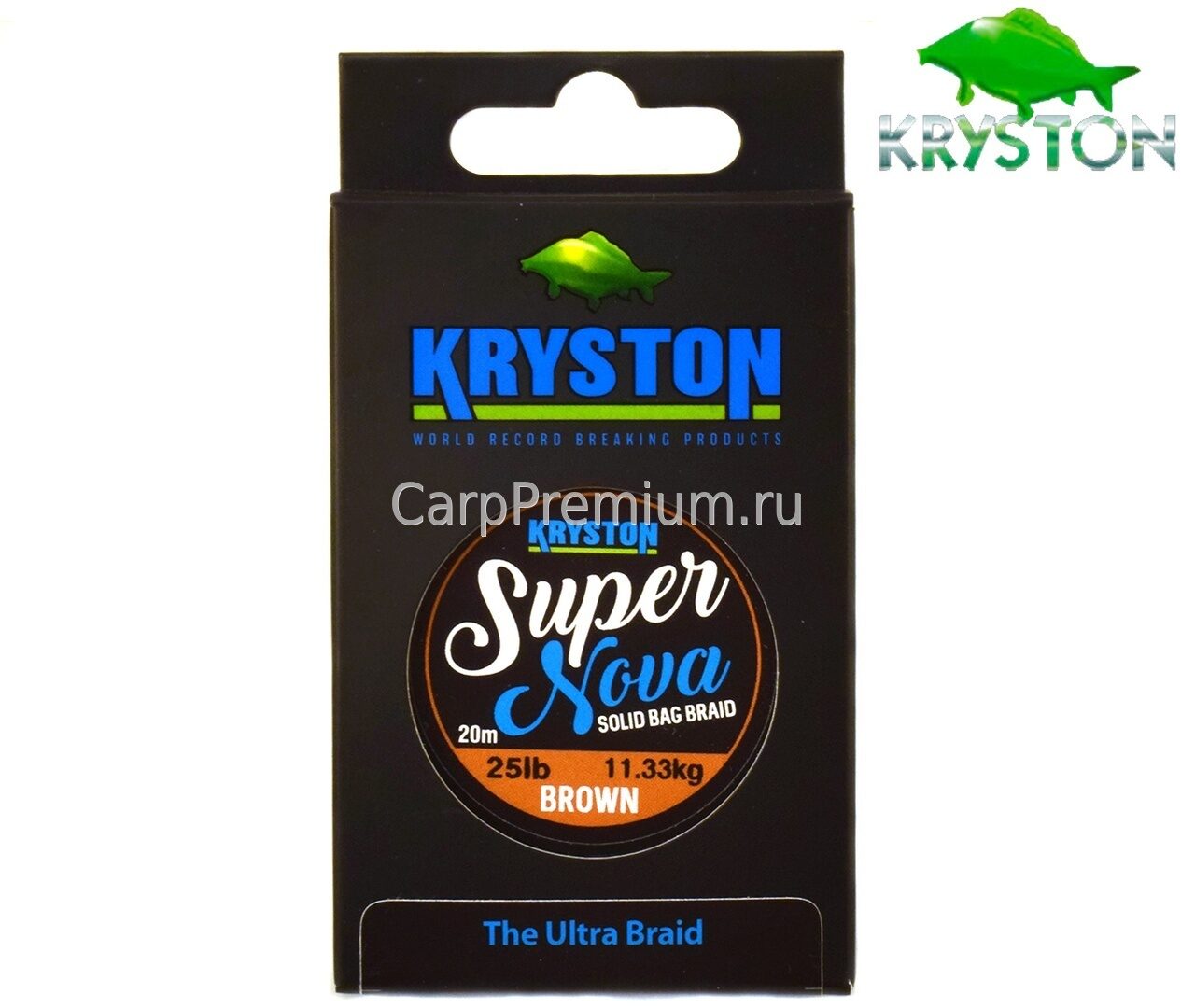 Поводковый материал Без оболочки Светло-коричневый Kryston (Кристон) - Super Nova Solid Bag Supple Braid Gravel Brown 11.3 кг / 25 lb, 20 м