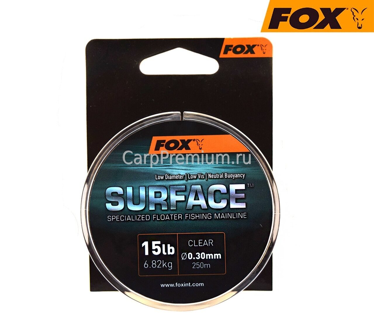 Леска плавающая Прозрачная 0.309 мм Fox (Фокс) - Surface Floater Mainline Clear 6.8 кг /15lb, 250 м