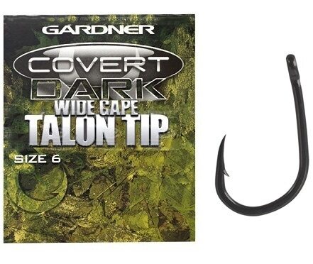 Карповые крючки Gardner (Гарднер) - Covert Dark Wide Gape Talon Tip Hook, Размер 10