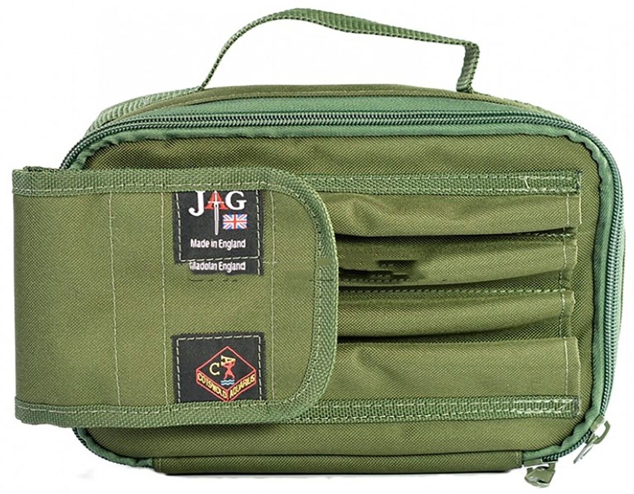 Сумка для перевозки перекладин и стоек на 2 удилища Зелёная 26 см JAG (Джаг) - Buzzbar Bag Green - 2 Rod