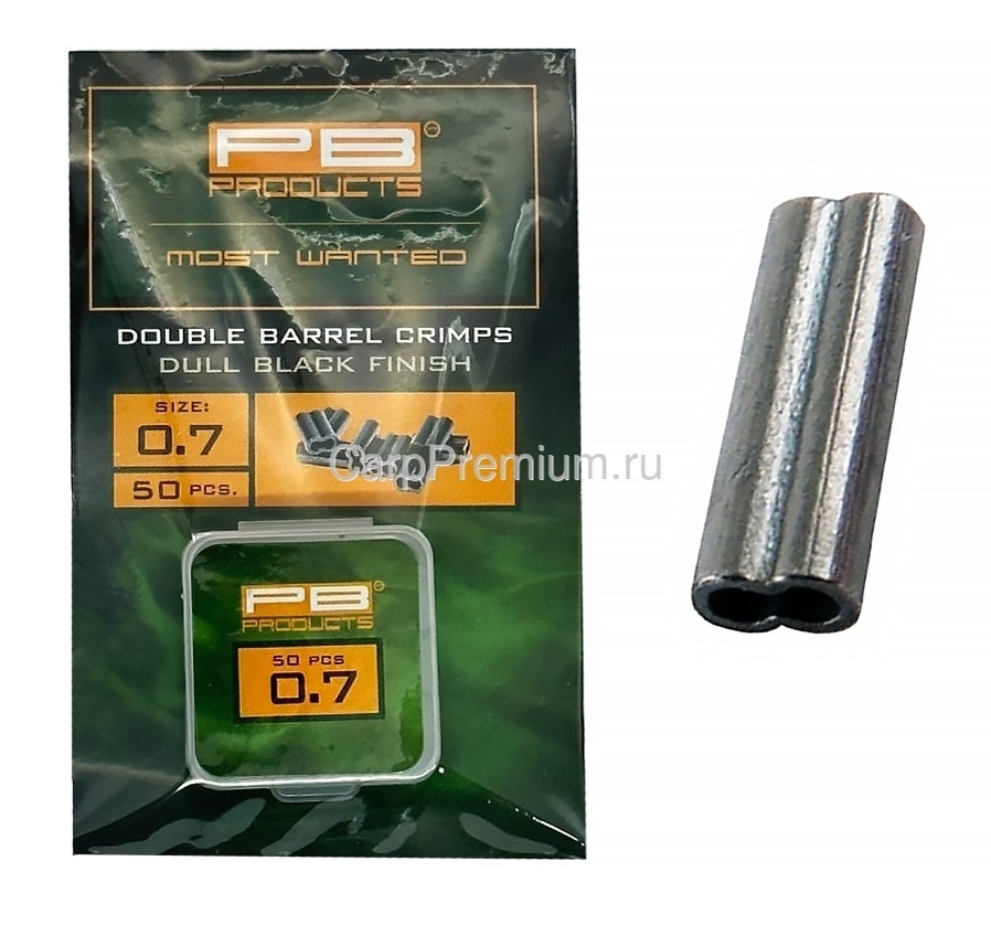 Обжимные трубки металлические 0.7 мм PB Products - Double Barrel Crimps, 50 шт