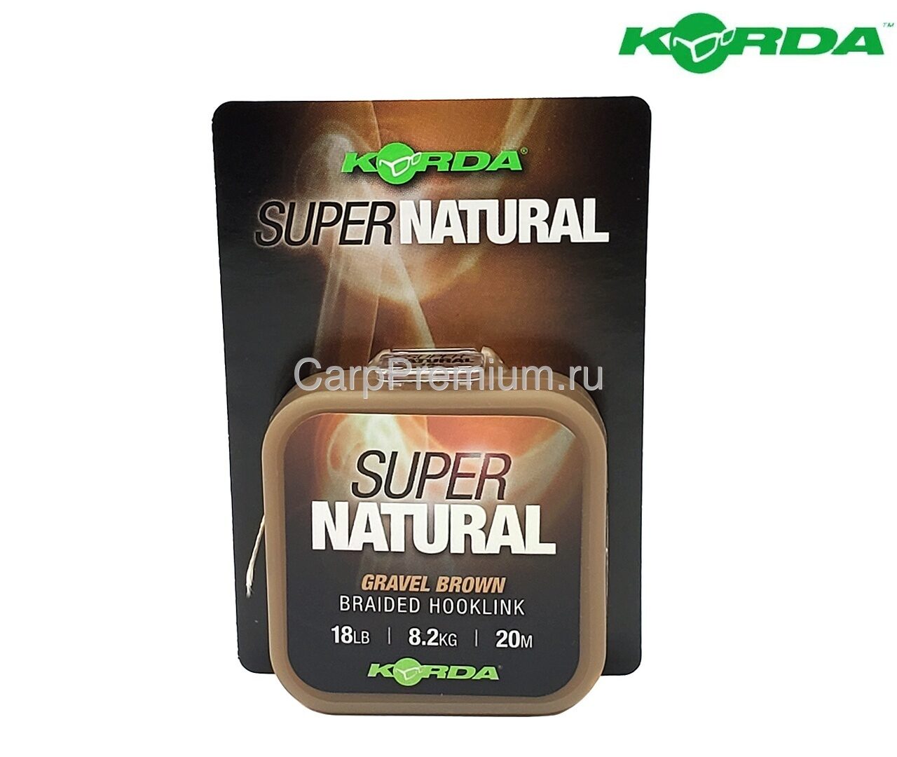 Поводковый материал Без оболочки Мягкий Коричневый 8.2 кг Korda (Корда) - Korda SuperNatural Gravel Brown 18 lb, 20 м