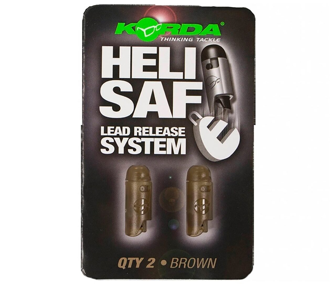 Быстросъемы для грузил Коричневые Korda (Корда) - Heli Safe Lead Release System Brown, 2 шт