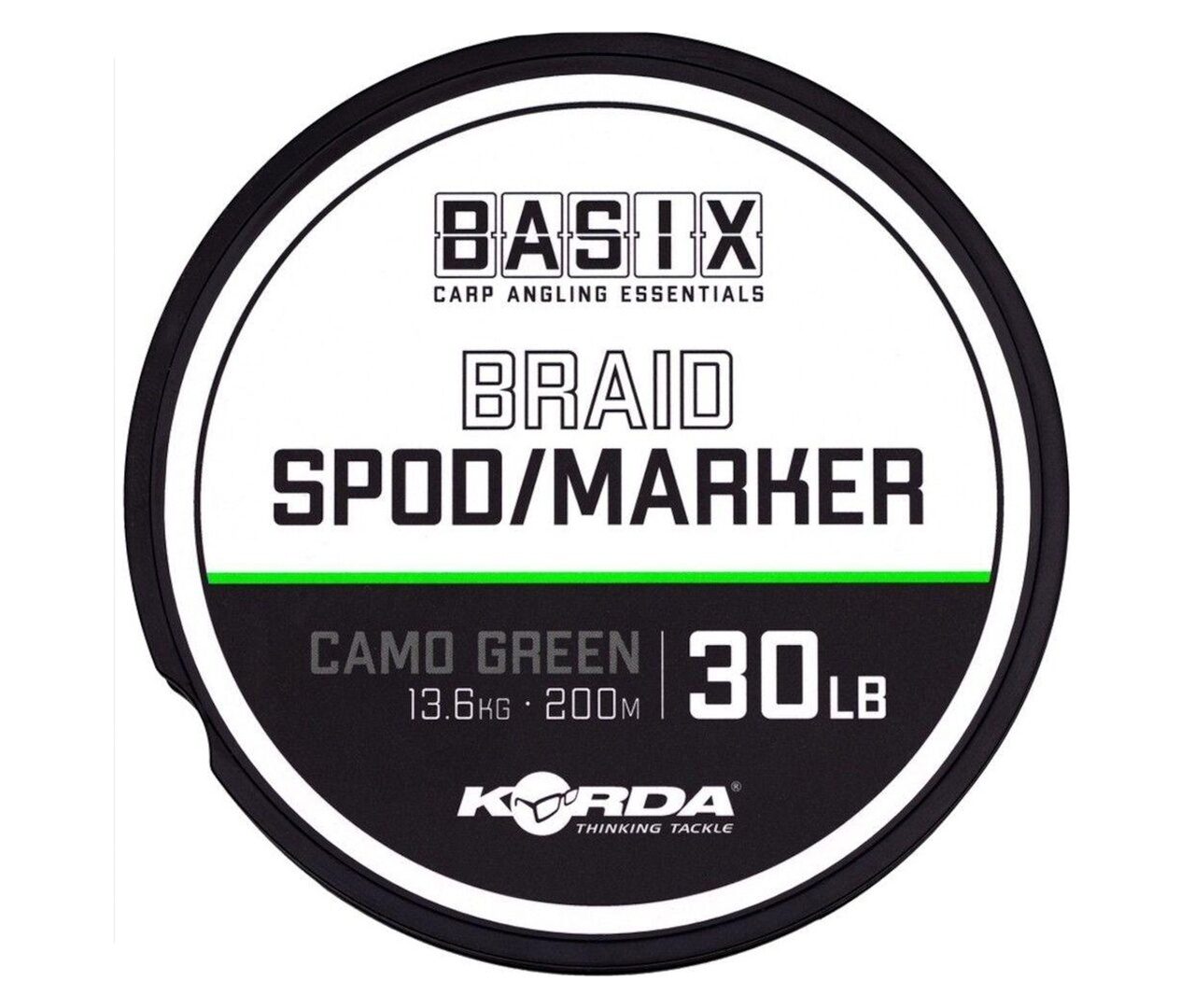 Плетеный шнур для спода и маркера 13.6 кг / 30 Lb Коричневый Korda (Корда) - Spod Marker Basix Braid, 200 м