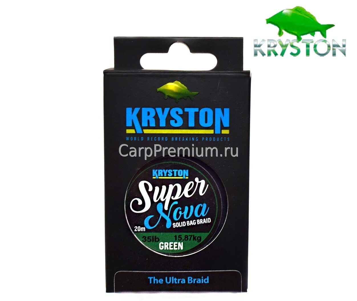 Поводковый материал Без оболочки Зеленый Kryston (Кристон) - Super Nova Solid Bag Braid Weed Green 15.88 кг / 35 lb, 20 м