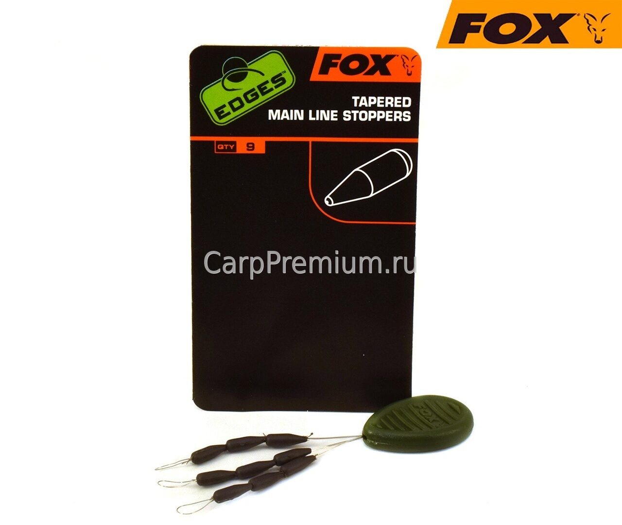 Стопорный конус утяжеленный, огрузка поводка Fox (Фокс) - EDGES Tungsten Mainline Sinkers, 9 шт