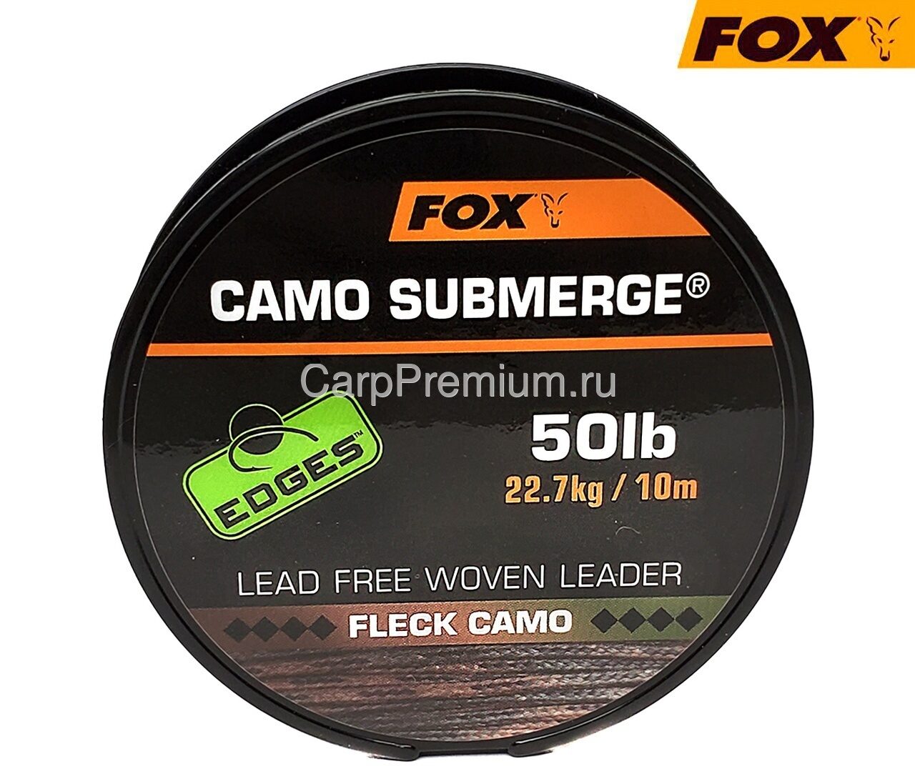 Лидкор Без сердечника утяжеленный Камуфляжный Fox (Фокс) - EDGES Submerge Leadcore Fleck Camo 50 lb / 22.7 кг, 10 м