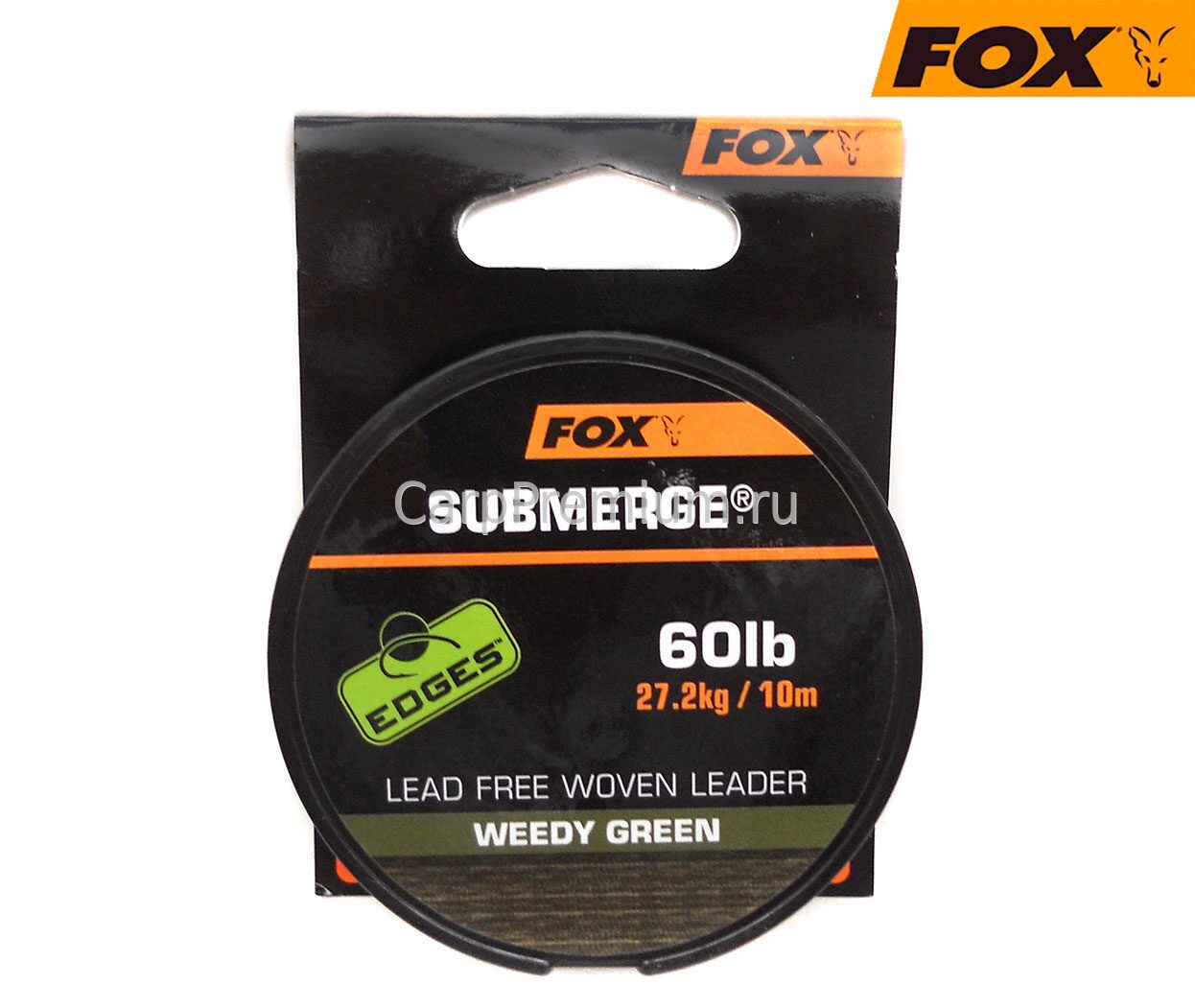 Лидкор Без сердечника утяжеленный Зеленый Fox (Фокс) - EDGES Submerge Leadcore Green 27.2 кг / 60 lb, 10 м