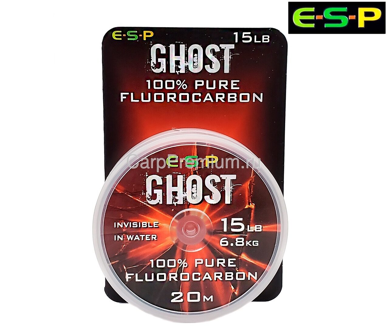Флюрокарбоновый материал моно ESP (ЕСП) - Ghost Fluorocarbon 6.8 кг / 15 lb, 20 м