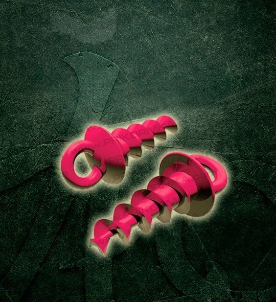Шуруп для насадок Розовый Long Carp (Лонг Карп) - Screw Pegs Pink, 10 шт