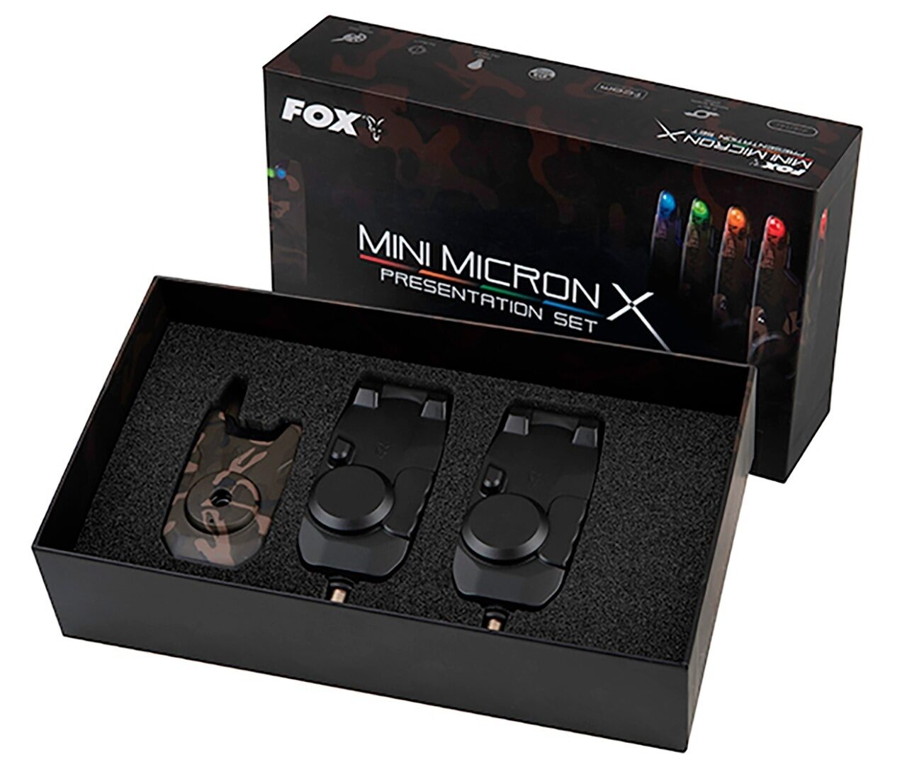 Набор сигнализаторов с пейджером Fox (Фокс) - Mini Micron X 2 Rod Ltd Edition Camo Set 2 + 1