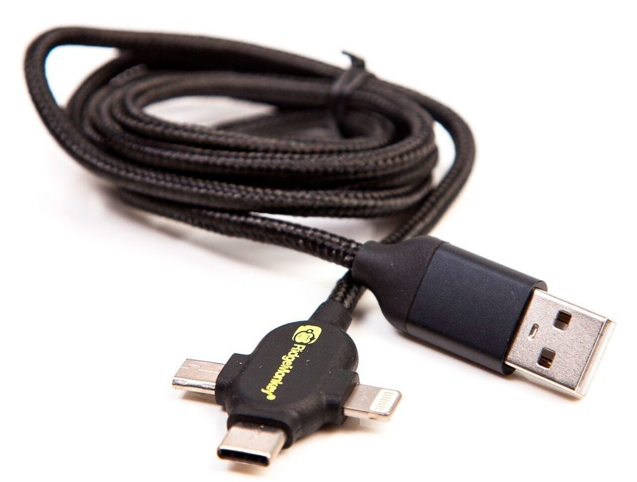 Кабель для зарядки с тремя разъемами Чёрный Ridge Monkey (Ридж Манки) - Vault USB-A to Multi Out Cable Black, 2 м