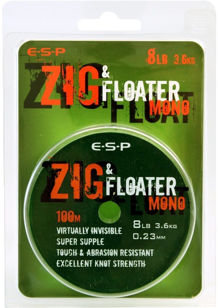 Леска нейтральной плавучести 0.23 мм ESP (ЕСП) - Zig & Floater Mono Clear 3.63 кг / 8 lb, 100 м