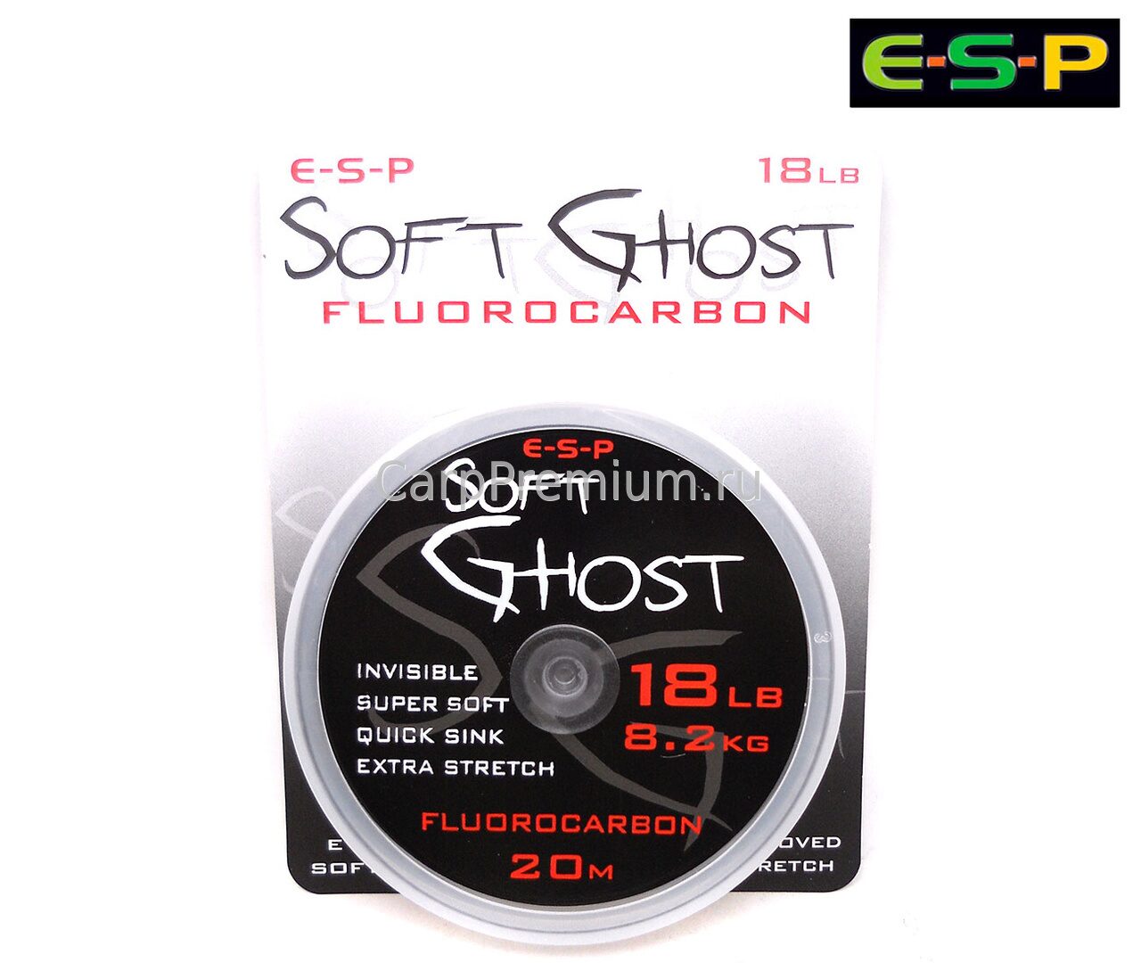 Флюрокарбоновый материал моно ESP (ЕСП) - Soft Ghost Fluorocarbon 8.2 кг / 18 lb, 20 м