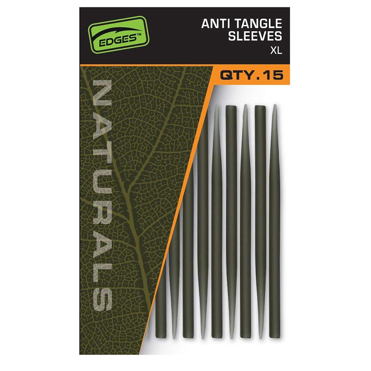 Отводчики для поводка Большие Зеленые Fox (Фокс) - Edges Naturals XL Anti Tangle Sleeves, 15 шт