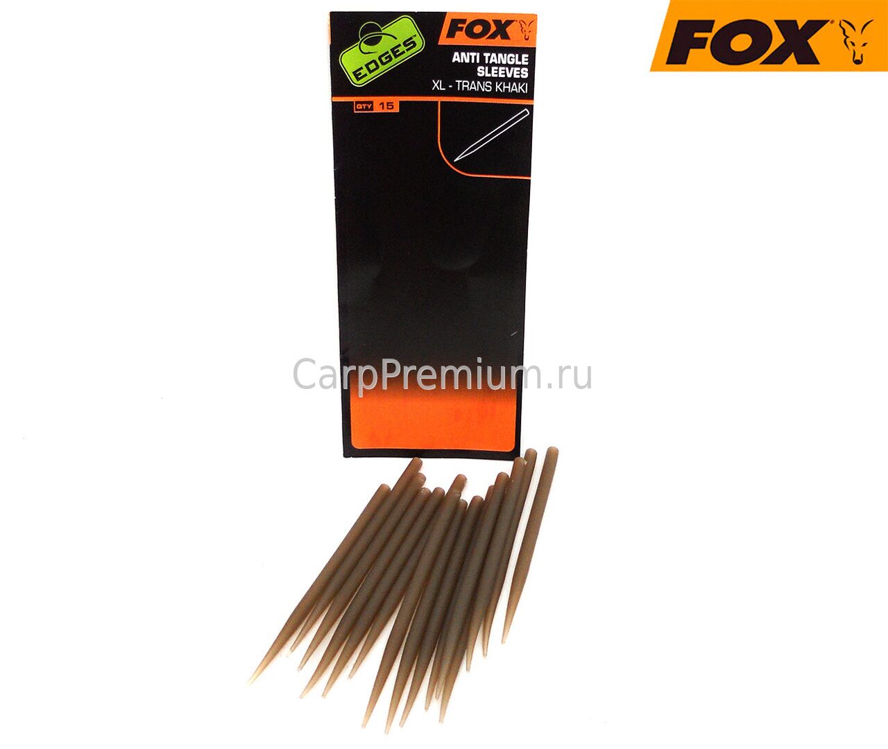 Отводчик удлиненный Fox (Фокс) - EDGES Anti Tangle Sleeves XL, 15 шт