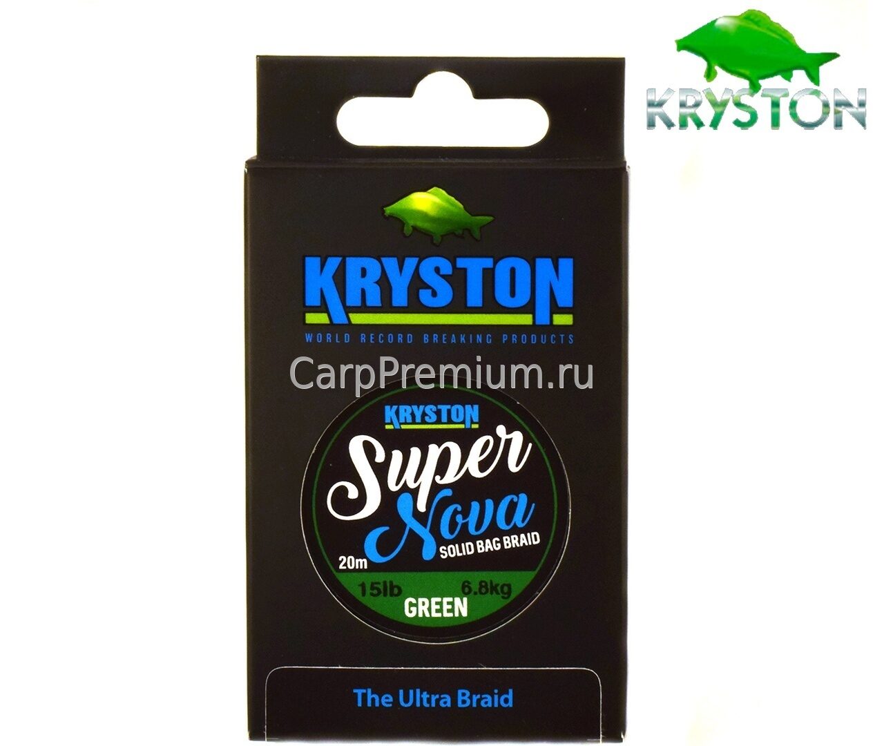 Поводковый материал Без оболочки Зеленый Kryston (Кристон) - Super Nova Solid Bag Supple Braid Weed Green 6.8 кг / 15 lb, 20 м